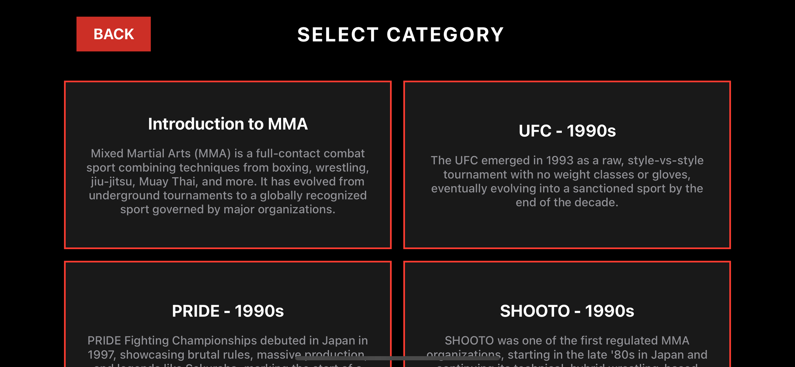 MMA Trivia Screenshot 2